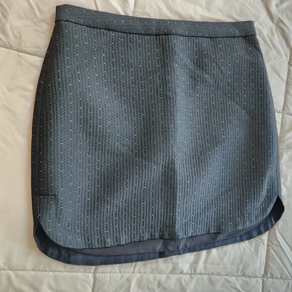 Madewell Nightfall metallic black mini skirt - Picture 7 of 13